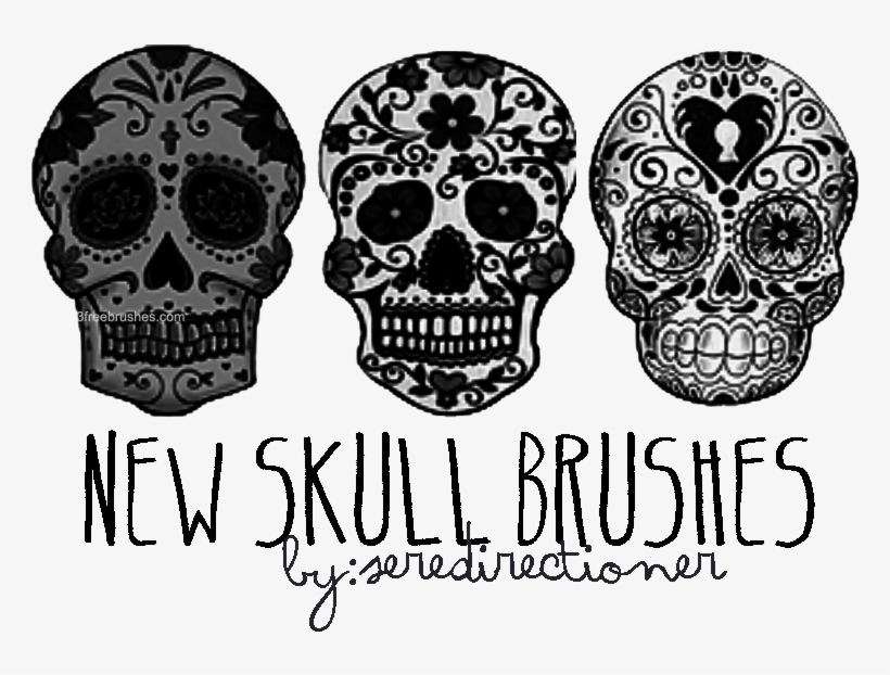 Sugar Skull Tattoo Flash, transparent png
