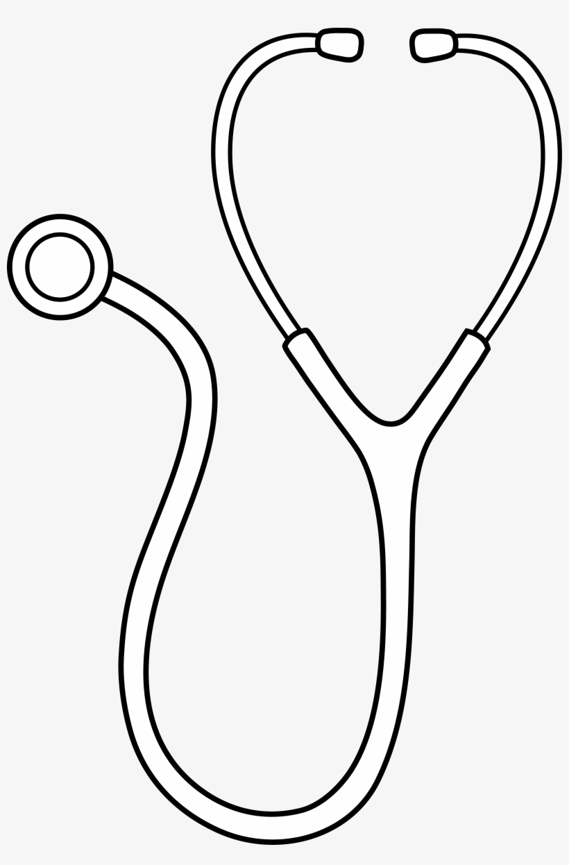 Black And White Stethoscope - Stethoscope Clipart Black And White, transparent png