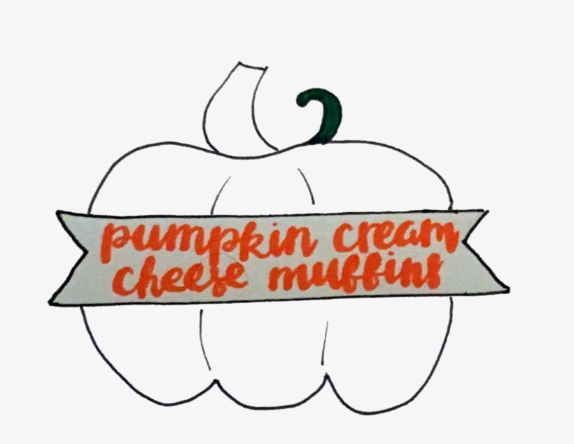 Pumpkin Cream Cheese Muffins Life Handwritten Clip, transparent png