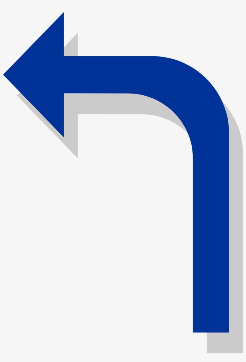 Arrow Blue Free Stock Photo Illustration Of - Bent Left Arrow, transparent png