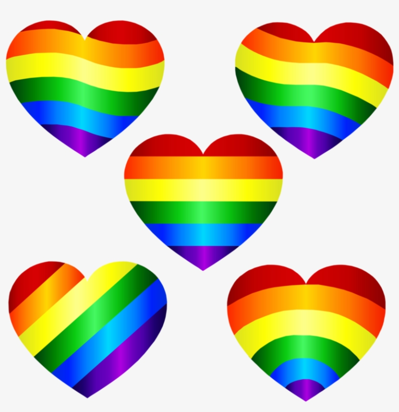 Rainbow Hearts, Vector Set, Done In 2015, Via Illustrator - 3d Rainbow Heart Png, transparent png
