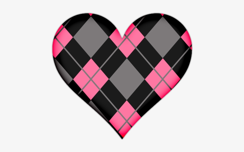 Heart Clipart Plaid - Checkered Heart Clipart, transparent png