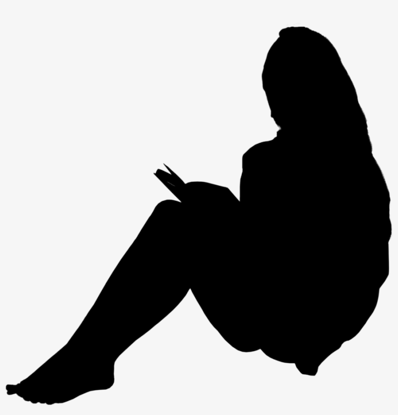Ns 0023 - Silhouette People Sitting Png, transparent png