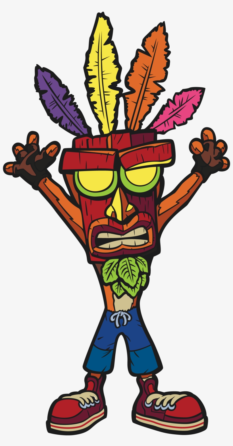 Crash Bandicoot Aku Aku - Crash Bandicoot, transparent png