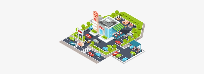 Vector Isometric Illustration Of A Modern Italian Fast - Fast Food, transparent png