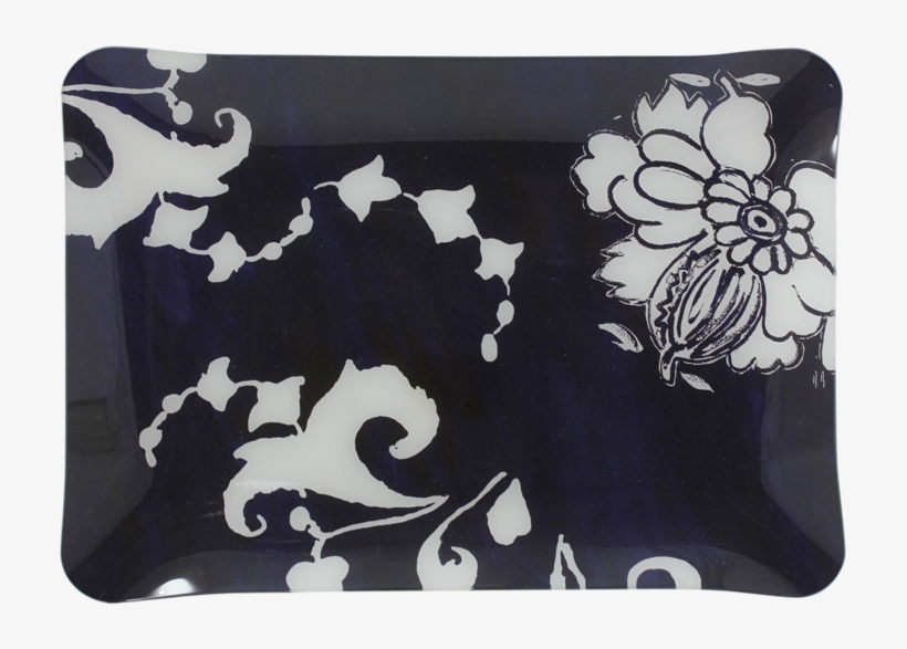 1 Small Acrylic Serving Tray Indigo - Gien Small Indigo Acrylic Serving Tray, transparent png