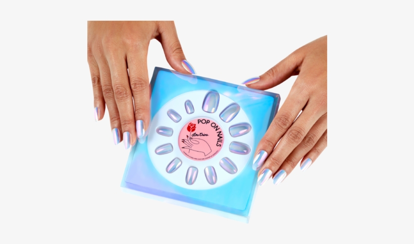These Realistic Press On Nails Are Everything - Lime Crime Black Magic Oil Slick Iridescent Press On, transparent png