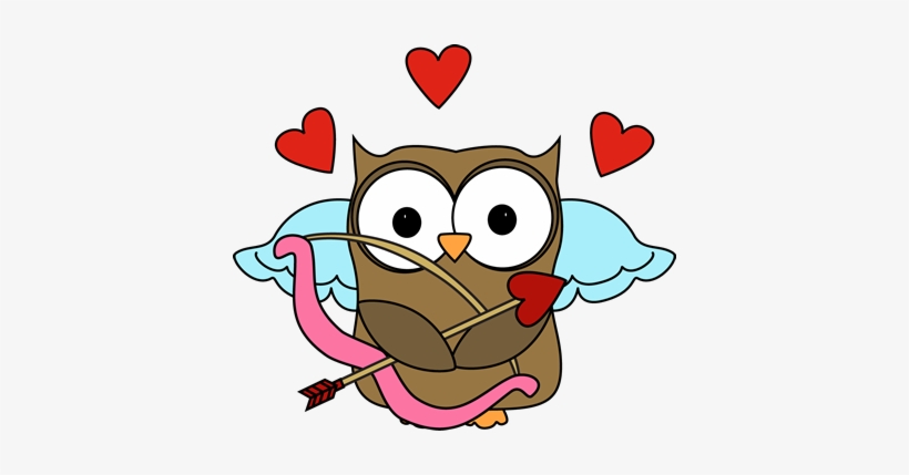 Owl Cupid Clip Art Valentine S Day - Owl Valentines Day Clipart, transparent png