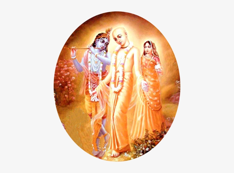 Steeped In The Memories Of Radha-krishna - Chaitanya Mahaprabhu With Krishna, transparent png