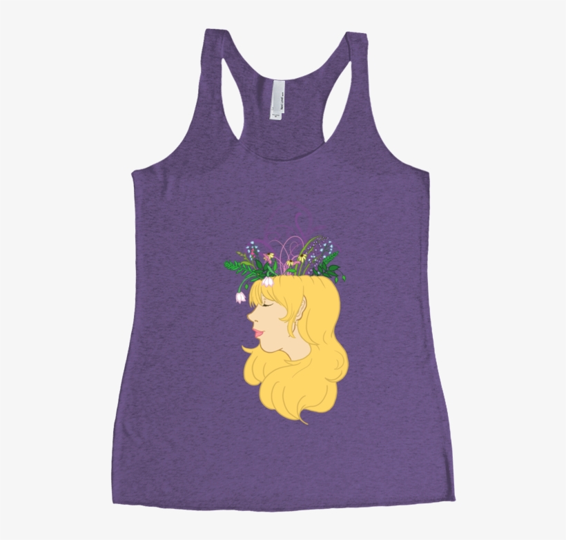 Flower Crown Racerback Tank Top - Active Tank, transparent png