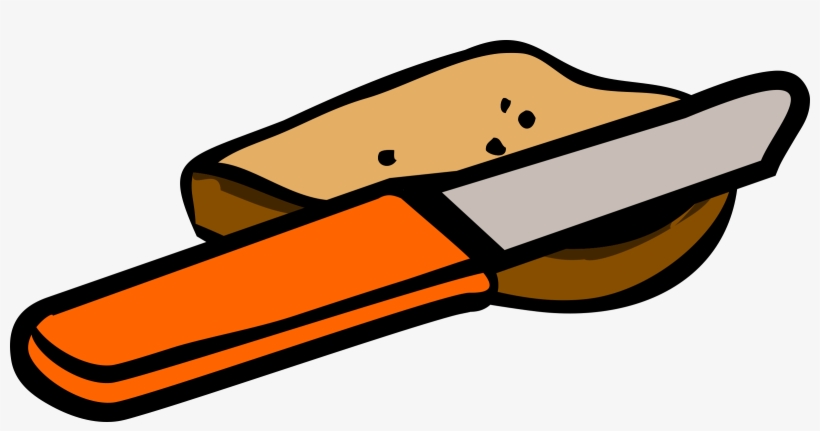 This Free Icons Png Design Of Knife And Piece Of Bread, transparent png