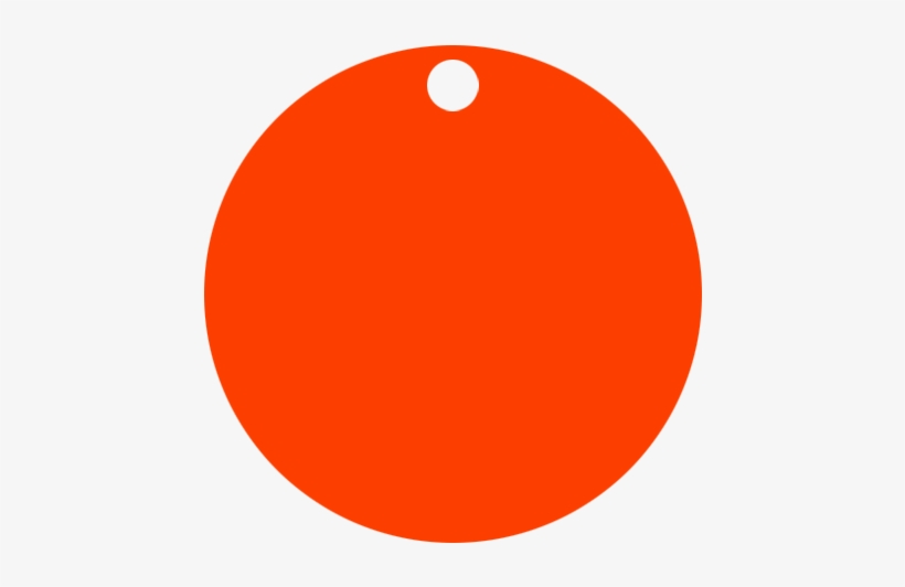 Orange Aluminum Circle Tag - Circle, transparent png