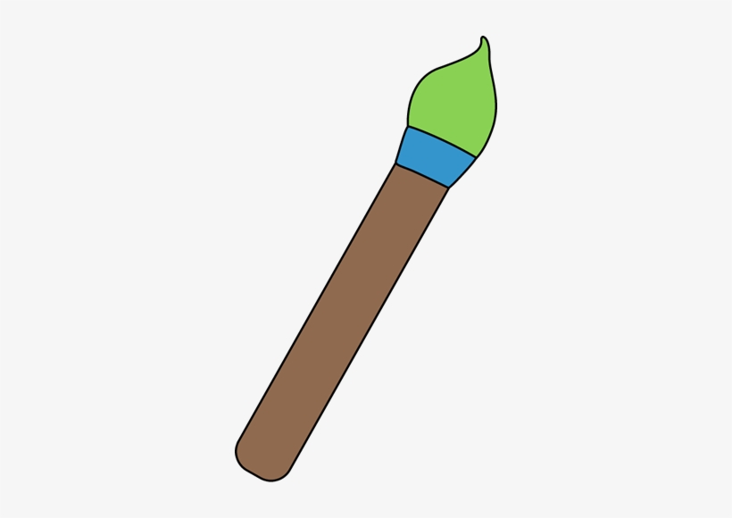 Green Paint Brush Clipart - Green Paintbrush Clipart - 294x500 PNG