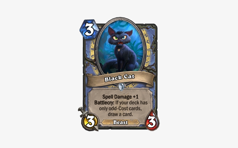 Black Cat Card - Vex Crow Hearthstone, transparent png