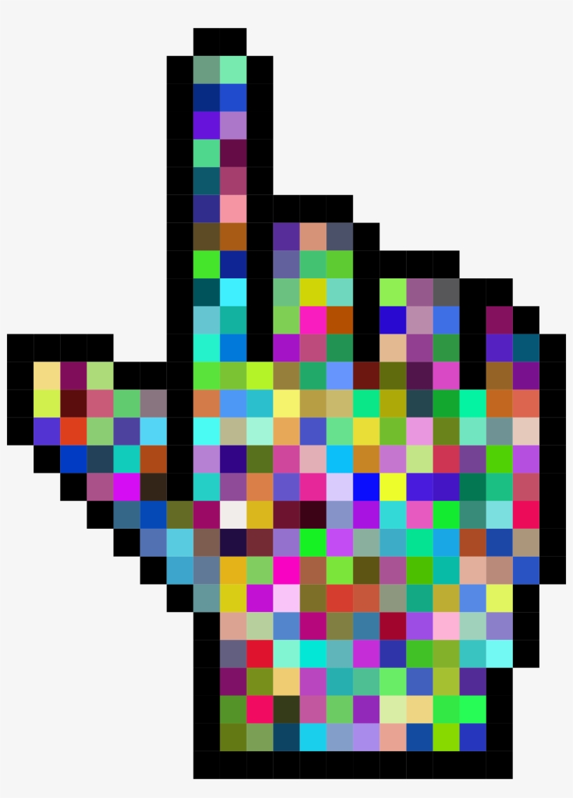 This Free Icons Png Design Of Prismatic Hand Cursor, transparent png