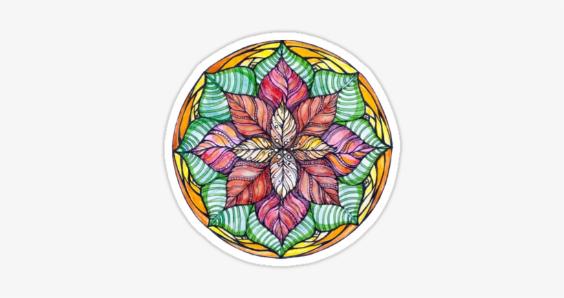 Drawing Mandala Watercolor - Floral Design, transparent png