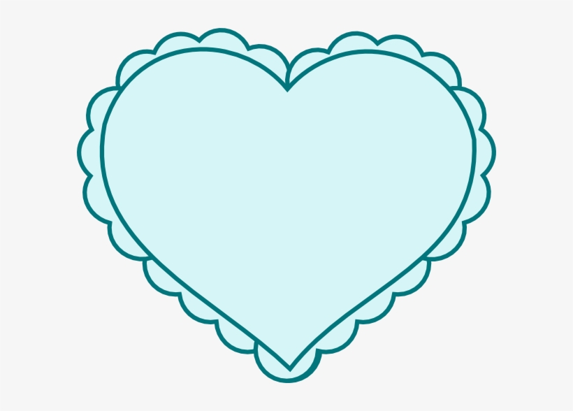 Teal Heart With Lace Outline Svg Clip Arts 600 X 508, transparent png