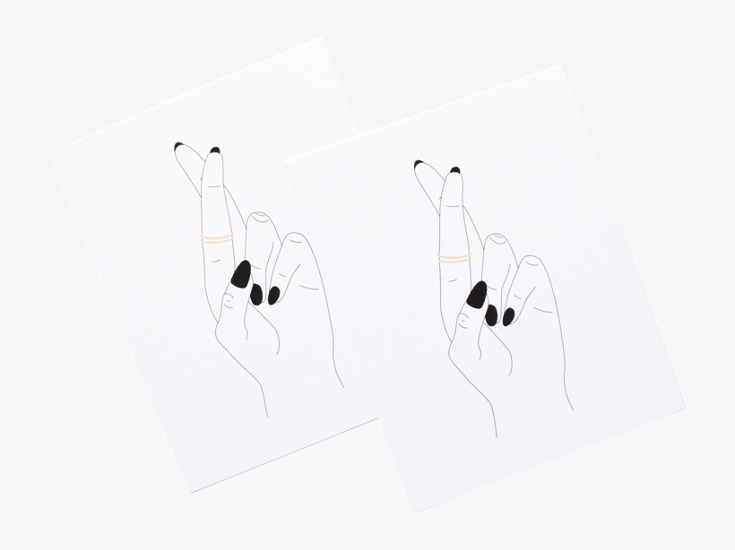 Fingers Crossed - Earrings, transparent png