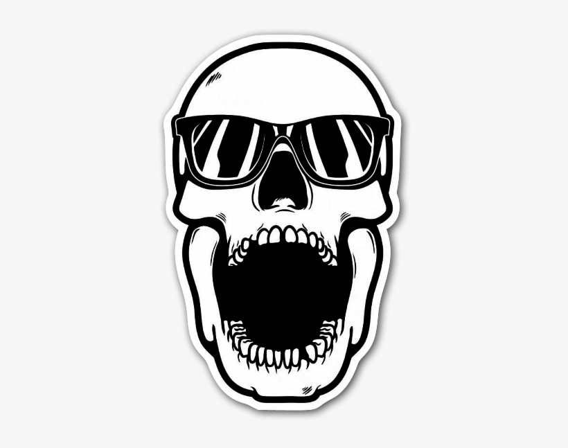 Shady Pete Sticker Skull - Caveira Oculos Png, transparent png