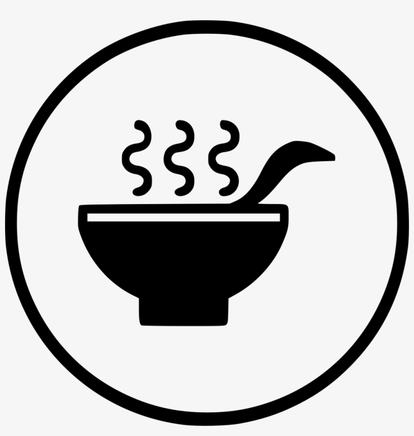 Drink Healthy Hot Soup Bowl Spoon Comments - Hot Symbol Clipart Black And White, transparent png