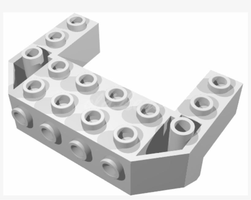 Train Front Sloping Base With 4 Studs - Construction Set Toy, transparent png