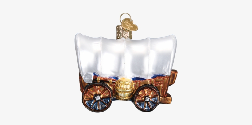 Covered Wagon Ornament - Lucky Mushroom Glass Blown Hanging Christmas Ornament, transparent png