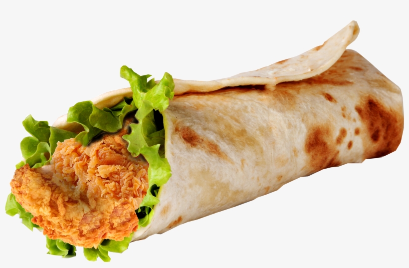 Krispy Chicken Wrap - Crispy Chicken Wrap Png, transparent png