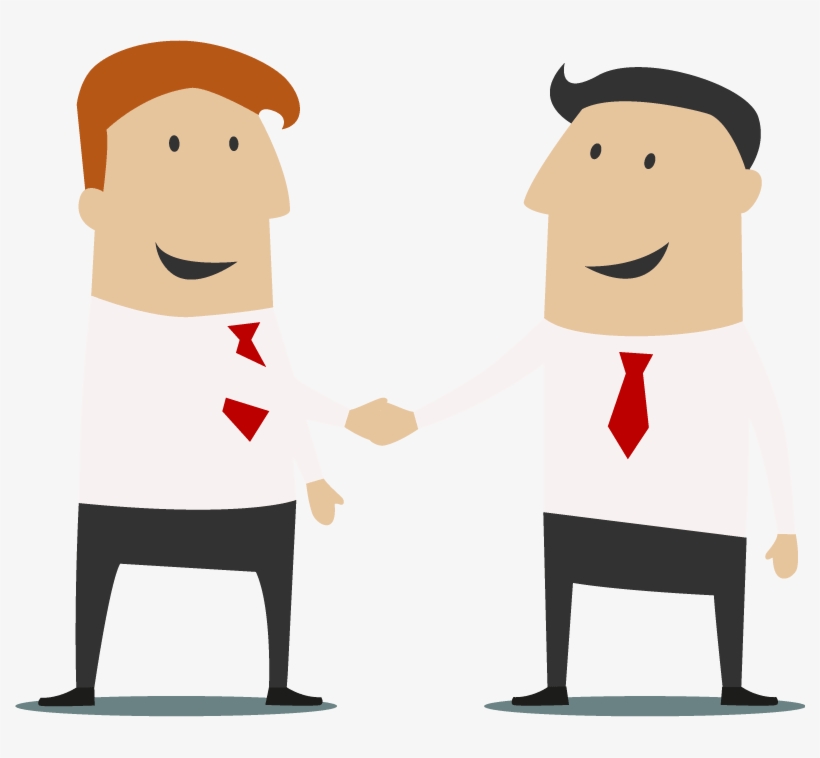 Two People Making A Handshake Deal - Clip Art, transparent png