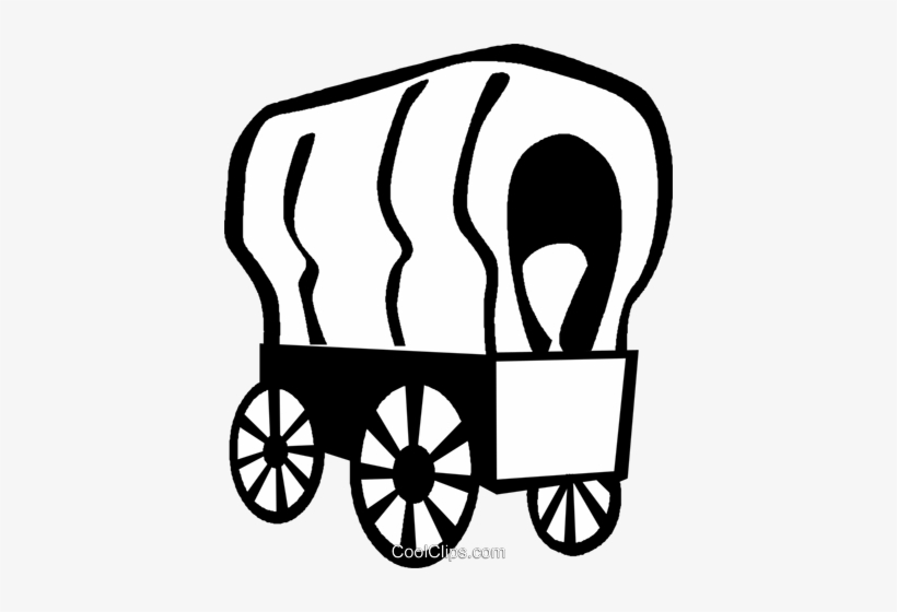 Covered Wagons Royalty Free Vector Clip Art Illustration - Planwagen Clipart, transparent png