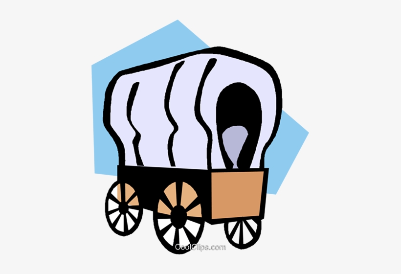 Covered Wagons Royalty Free Vector Clip Art Illustration - Planwagen Clipart, transparent png