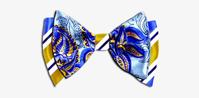 Custom Bow Ties Men Custom Designed Bow Tie Custom - Blue And Gold Bowtie, transparent png