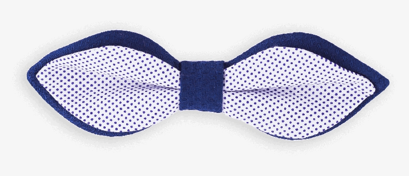 Vabien Bow Tie Blue/white Cotton - Polka Dot, transparent png