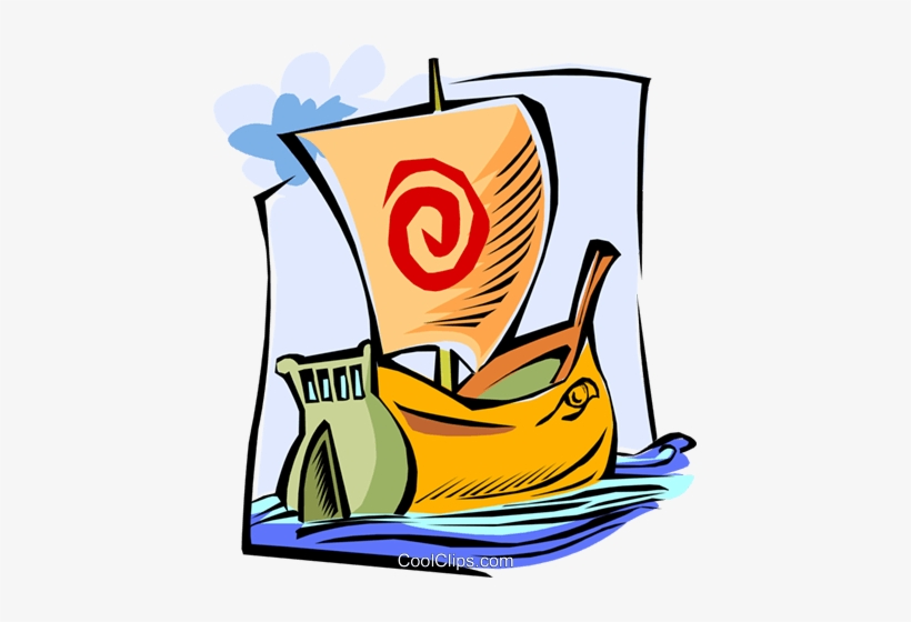 Viking Ship Royalty Free Vector Clip Art Illustration - Illustration, transparent png