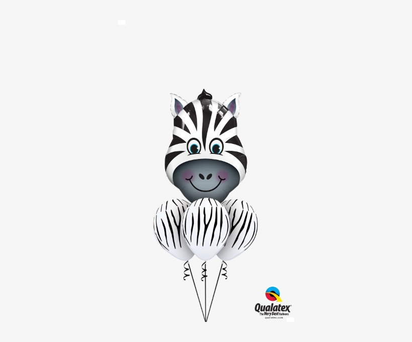 14" Airfill Only Zany Zebra - Mylar Balloons Foil, transparent png