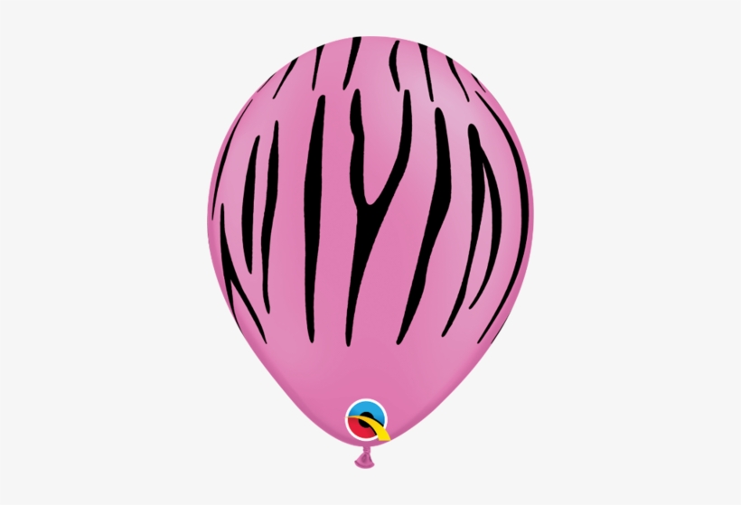11" Zebra Stripes Neon Pink-100 Count - 11 Inch Zebra Stripes Latex Neon Pink, transparent png