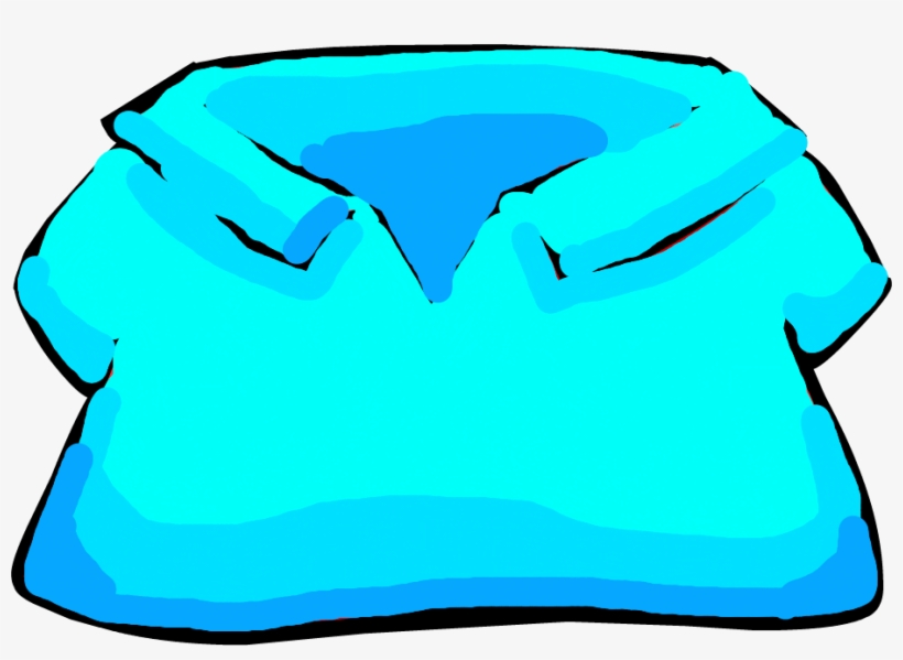 Cyan Polo Shirt - Club Penguin Polo Shirt, transparent png