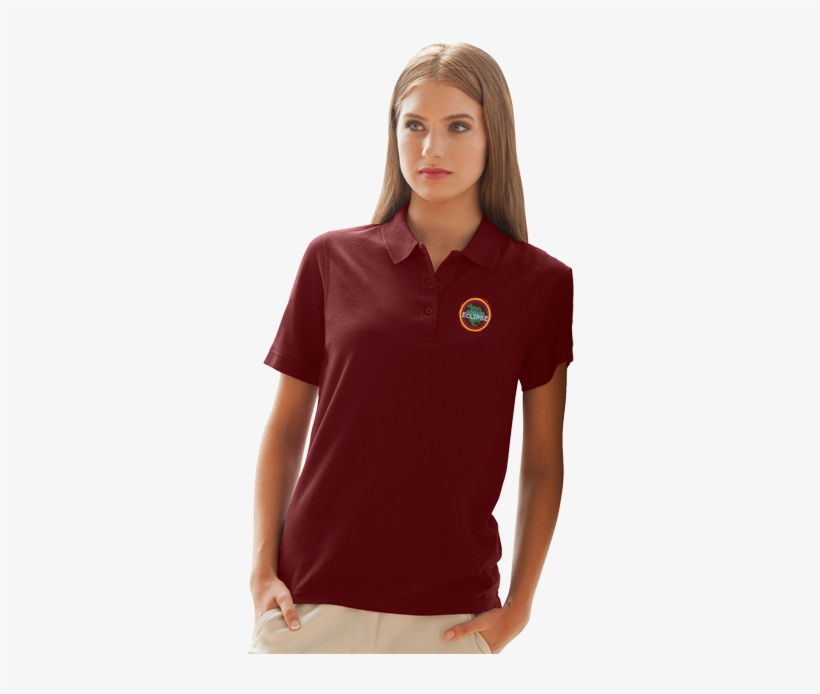2101 Women's Soft-blend Pique Polo - Placement For Logo On Polo Women, transparent png