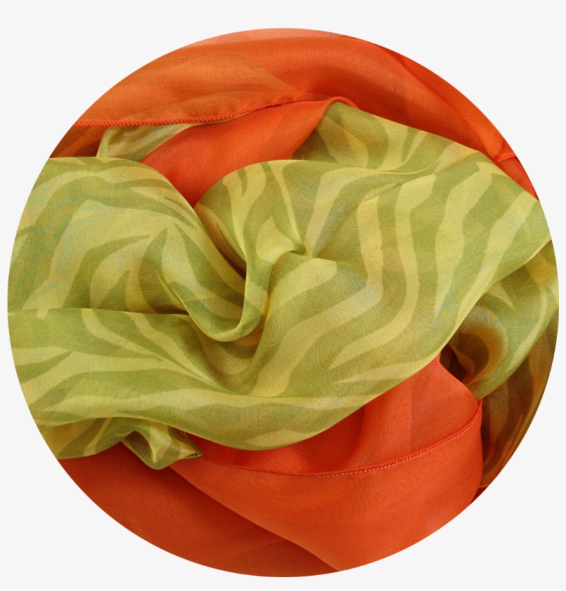 Silk Scarf Printed Stripes Yellow Green Plain Orange - France, transparent png