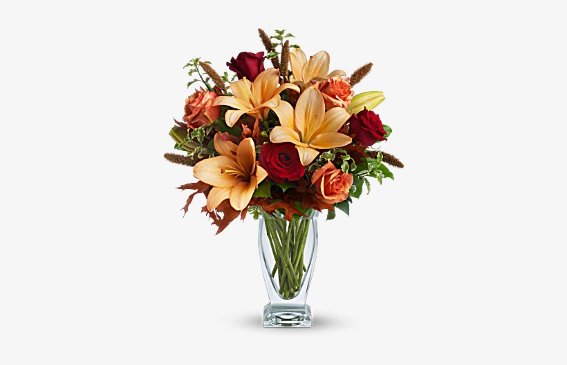 Fall Fantasia By Teleflora - Fall Funeral Flower Arrangements, transparent png