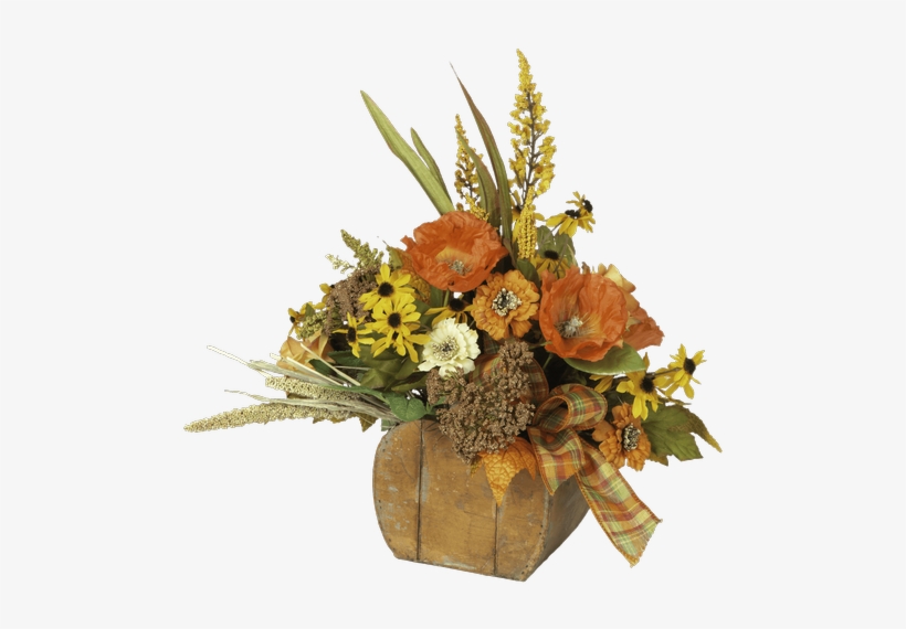 Silk Fall Wooden Pumpkin Arrangement • - Bouquet, transparent png
