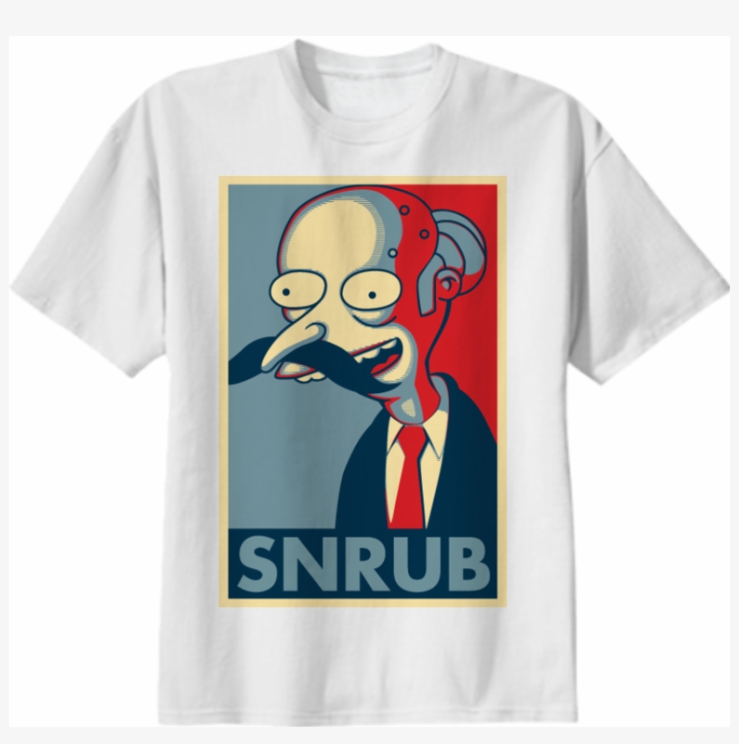 Shop Snrub Cotton T-shirt By Nolan - Mr Burns With Mustache, transparent png