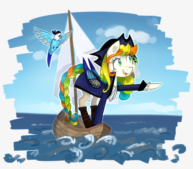 Kyaokay, Boat, Oc, Ocean, Oc Only, Parrot, Pirate, - Pirate Parrot, transparent png