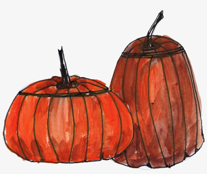 4 Pumpkin Drawing - Drawing, transparent png