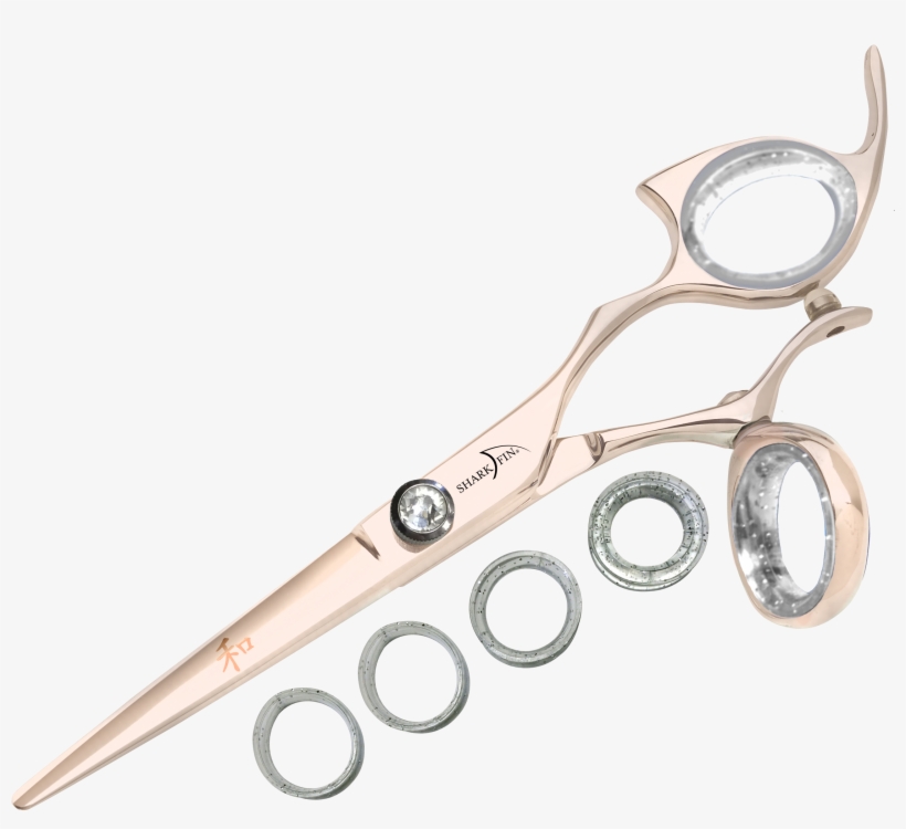 Swivel , Right Handed - Double Shark Fin Shear Scissor Stainless 5.5 Inch Swivel, transparent png