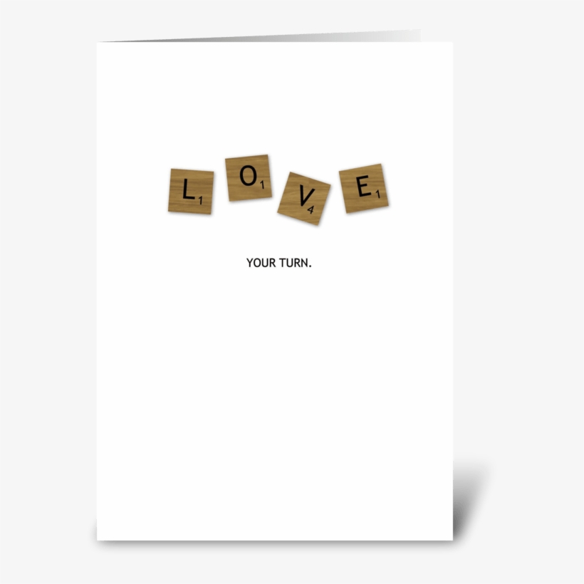 Scrabble Love Greeting Card - Love, transparent png