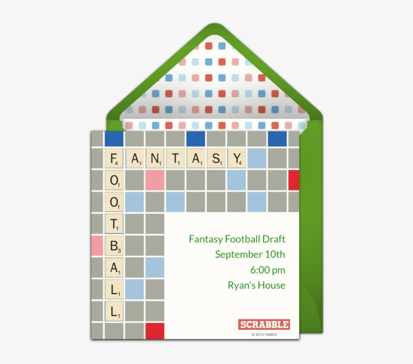 Scrabble Football Online Invitation - House, transparent png