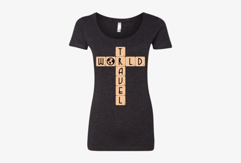 World Travel Scrabble Women's T-shirt - Shirt, transparent png