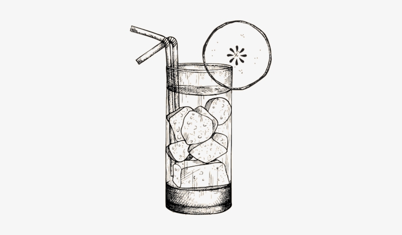 Rosie's Sweet Tea - Cocktail Glass Drawing Png, transparent png