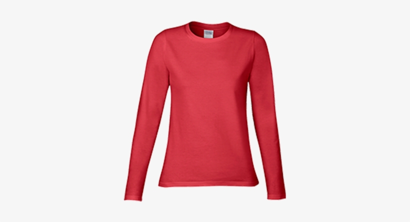 Gildan 76400l Premium Cotton Ladies Long Sleeve T-shirt - Shirt, transparent png