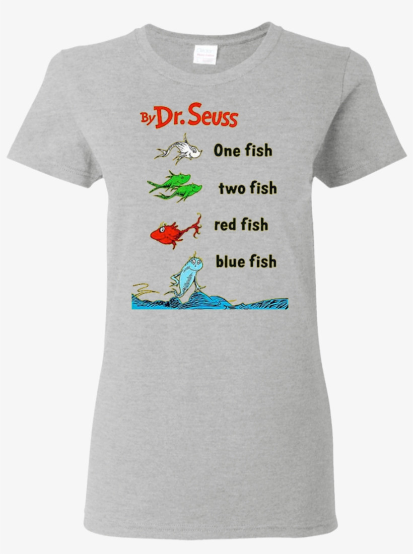 Dr Seuss One Fish Two Fish Red Fish Blue Fish T Shirt - One Fish, Two Fish, Red Fish, Blue Fish Book &, transparent png